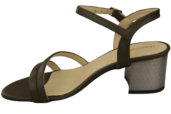 Dámská obuv Olive Natural Leather 197 Smyslně odhalující sandály na nohy ElitaBut