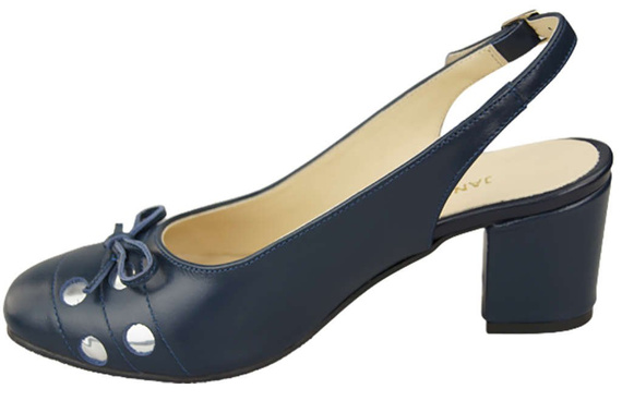 Dámská obuv Navy Blue Sandály Natural Leather 167 ElitaBut