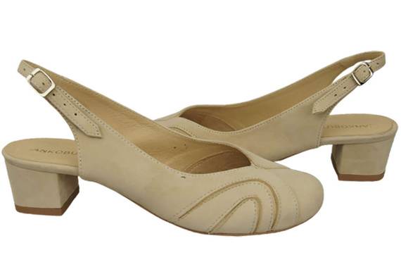 Dámská obuv Přírodní kůže Semišové sandály Béžová 842 Z ElitaBut