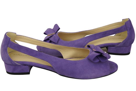 Obuv Dámské sandály Fialové přírodní semišové kůže 994 Z Kombinace stylu a pohodlí ElitaBut