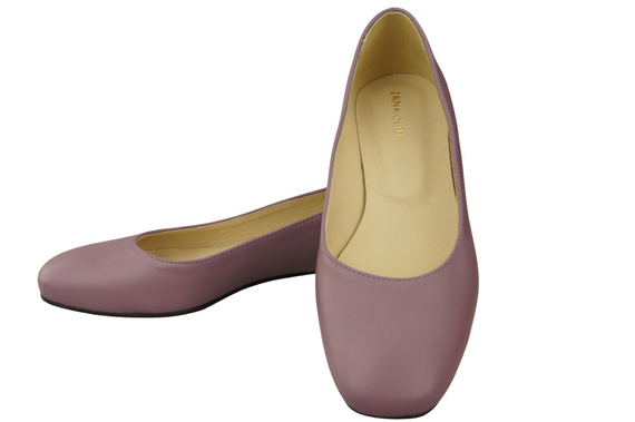 Ploché dámské boty Boty Lila Ozdobný podpatek Přírodní kůže 209 ElitaBut