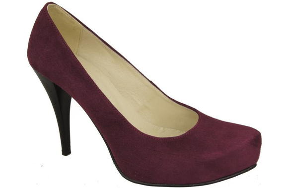 Dámská obuv Maroon Natural Leather Suede 644 ElitaBut