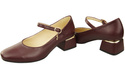 Dámská obuv Strap pumps Maroon Natural Leather 202 ElitaBut