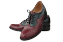 Obuv Šněrovací boty z přírodní kůže Maroon Dámské 953 ElitaBut
