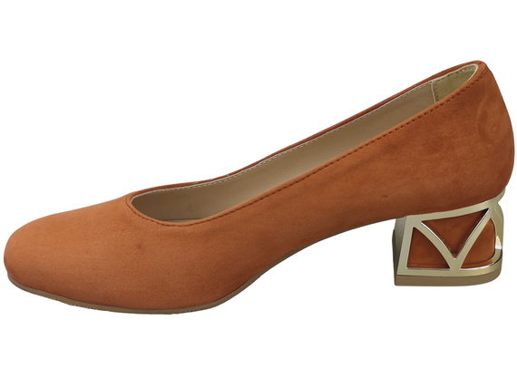 Pohodlné dámské boty Zedník lodičky s ozdobným podpatkem Přírodní semišová kůže 219 Od ElitaBut