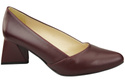 Dámské Lodičky Maroon Pravá Kůže Špičatá Špička Podpatek ElitaBut 221