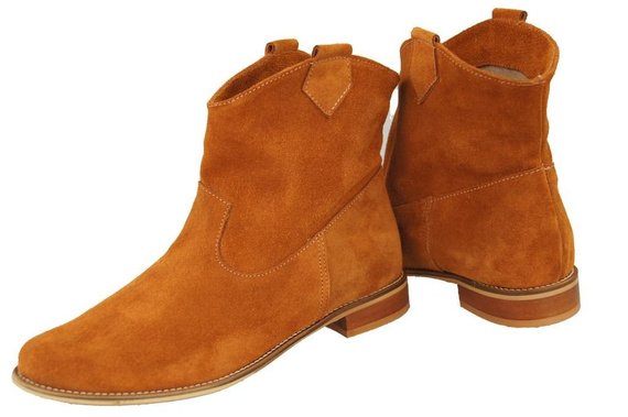 Obuv Dámské červené boty Jaro / Podzim přírodní kůže velur 132 L ElitaBut