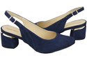 Dámské sandály z přírodní semišové kůže Navy Blue Elegance and Comfort 196 Od ElitaBut