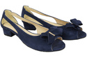 Dámské sandály Navy Blue Natural Suede Leather 994 s kombinací stylu a pohodlí ElitaBut