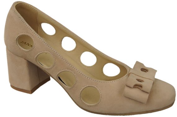 Dámská obuv Dámské lodičky Powder pink Přírodní semišová kůže 182 ElitaBut