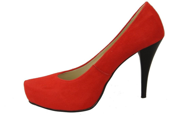 Dámská obuv Červená semišová přírodní kůže 644 ElitaBut