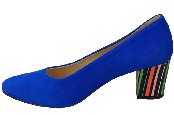 Dámská obuv Azure Natural Suede Leather Decorative Heel 158 With ElitaBut