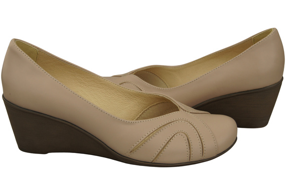 Cappuccino Light Dámské kožené boty Natural 828 ElitaBut