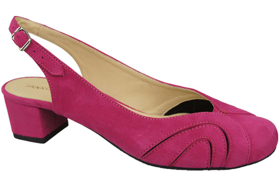 Dámská obuv Přírodní kůže Semišové sandály Fialová 842 Z ElitaBut