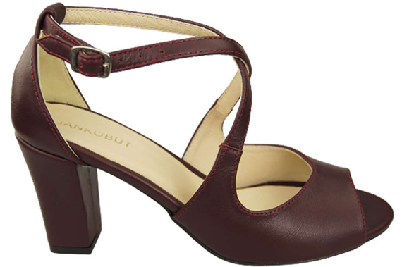 Dámská obuv Sandály Maroon Natural Leather 186 ElitaBut