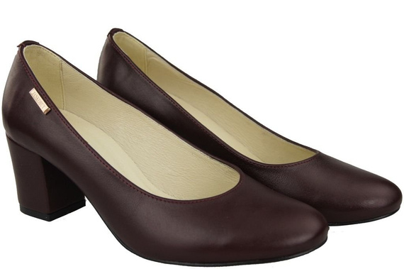 Dámská obuv Maroon Natural Grained Leather 125 ElitaBut