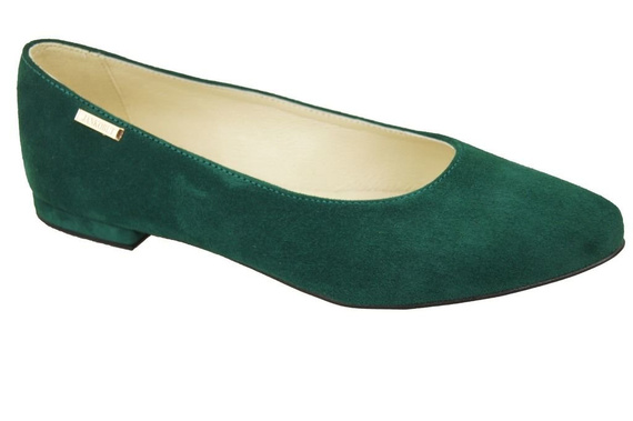 Dámské baleríny Malachite přírodní kůže Semiš 131 ElitaBut