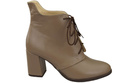 Obuv Dámské boty Cappuccino Dark Lace-up Winter Natural Leather 174 Od ElitaBut