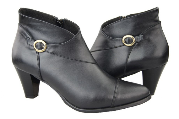 Obuv Dámské zimní boty z přírodní kůže Černá 100 Z ElitaBut