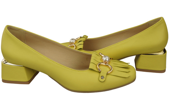 Dámská obuv Lemon Embellished Tassel pumps Přírodní kůže 195 ElitaBut