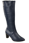 Dámské kozačky z přírodní kůže Navy blue 982 ElitaBut