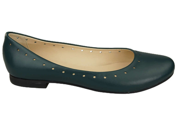 Dámské pohodlné baleríny z přírodní kůže Malachite 162 ElitaBut