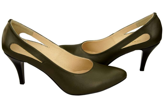 Dámská obuv Olive Leather pumps 166 ElitaBut