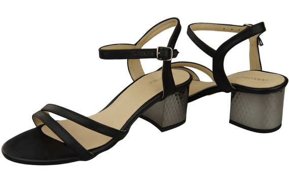 Dámská obuv Černá přírodní kůže 197 Smyslně odhalující nohy Sandály ElitaBut