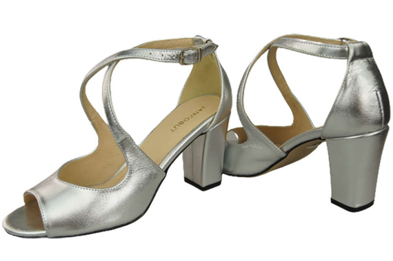 Dámská obuv Stříbrné sandály Přírodní kůže 186 ElitaBut