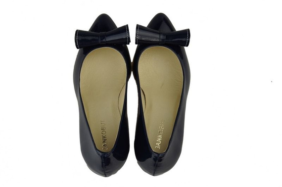 Dámská obuv Dámské kožené lodičky Navy blue Lacquer 975 ElitaBut