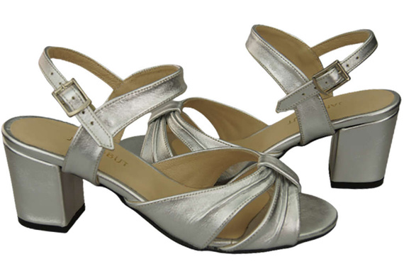 Dámská obuv Stříbrné sandály Přírodní kůže 168 ElitaBut
