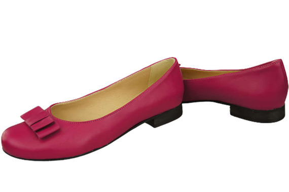 Dámské baleríny Přírodní kůže Fialová 702 ElitaBut