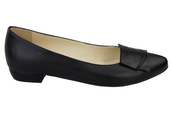 Dámské baleríny Černá přírodní kůže 988 ElitaBut