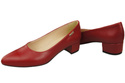 Dámské lodičky Červená s nízkým podpatkem nadčasová elegance a pohodlí 220 ElitaBut