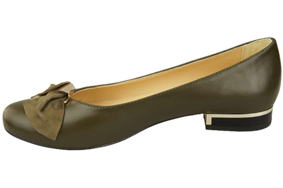 Dámské baletní boty Natural Leather Olive 894 ElitaBut