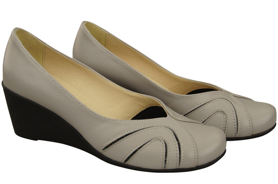 Boty na kotníku Light Ash Dámské lodičky z přírodní kůže 828 ElitaBut