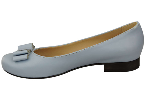Dámské baleríny z přírodní kůže Bright Blue 702 ElitaBut