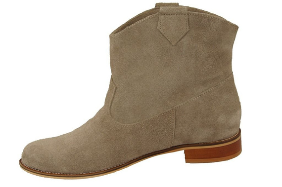 Obuv Dámské kozačky béžové Jaro / Podzim přírodní kůže velur 132 L ElitaBut