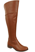 Dámské boty Brown Musketeers High over the knee natural leather 638 ElitaBut