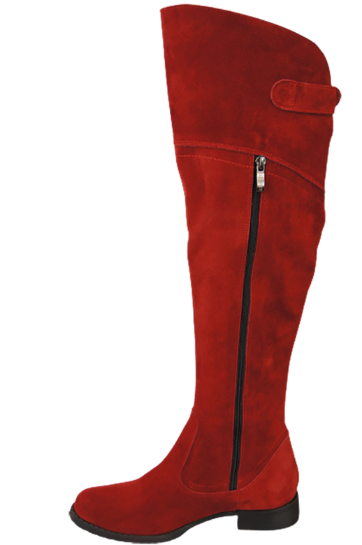 Dámská obuv Red Muskegon Vysoké kozačky nad kolena z přírodní kůže Velour 154 ElitaBut