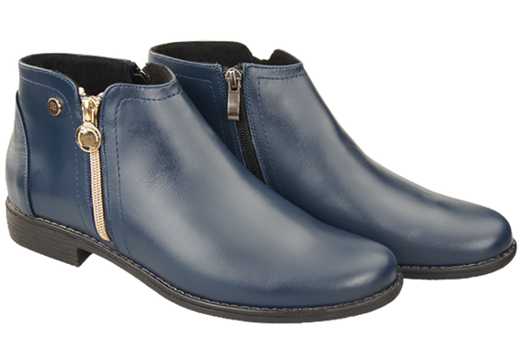 Dámská obuv Navy Blue Boots Warmed Natural Leather 872 Z Elitabut