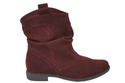 Dámská obuv Sashes Bordeaux Zimní přírodní kůže velur 117 Z ElitaBut