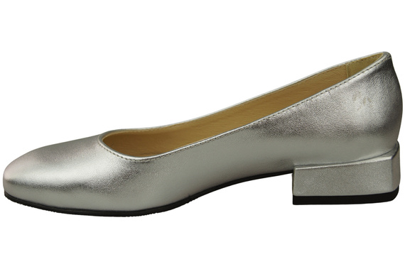 Pohodlná dámská obuv Stříbrné byty Přírodní kůže 204 ElitaBut