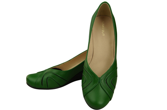 Zelená dámská obuv z přírodní kůže 828 ElitaBut