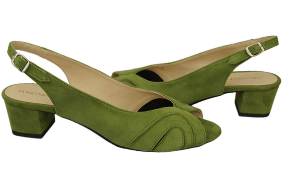 Dámská obuv Sandály semišová kůže Pistachio 991 ElitaBut