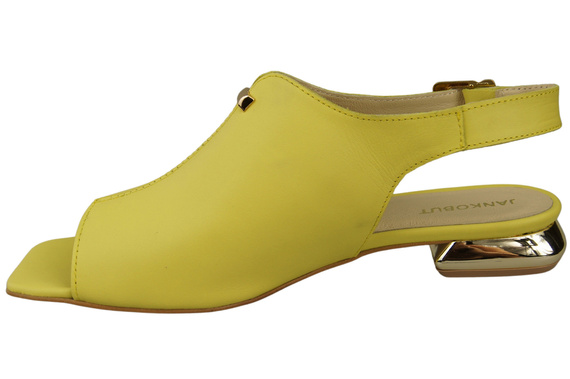 Pohodlná dámská obuv Lemon Sandály s plochým zlatým podpatkem Přírodní kůže 207 ElitaBut