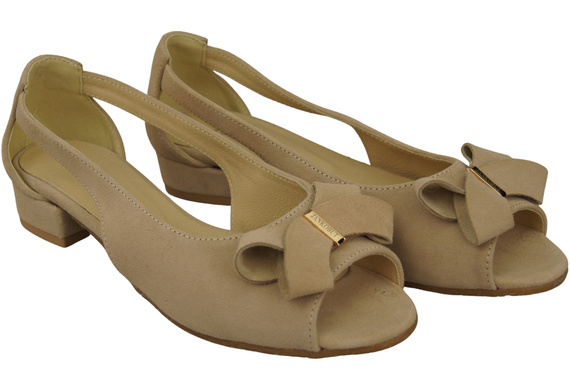 Dámské sandály Beige Natural Suede Leather 994 Z Kombinace stylu a pohodlí ElitaBut