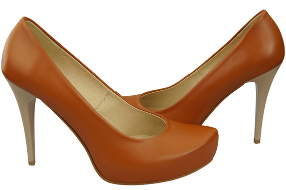 Dámská obuv Červené lodičky Stiletto z přírodní kůže 205 ElitaBut