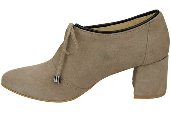 Dámské boty Obuv Cappuccino Dark Natural Velour Leather 183 ElitaBut