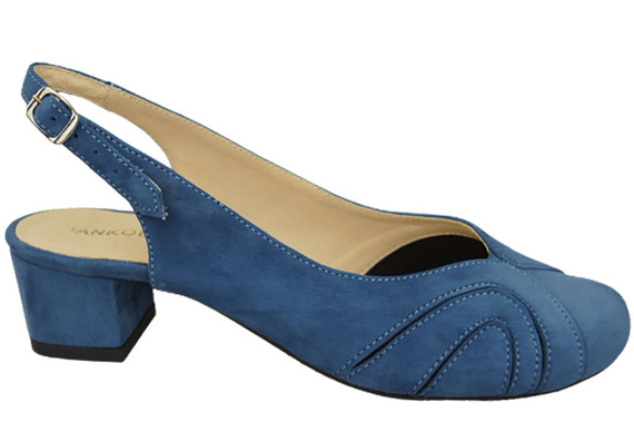 Dámská obuv Přírodní semišové sandály Modrá 842 Z ElitaBut
